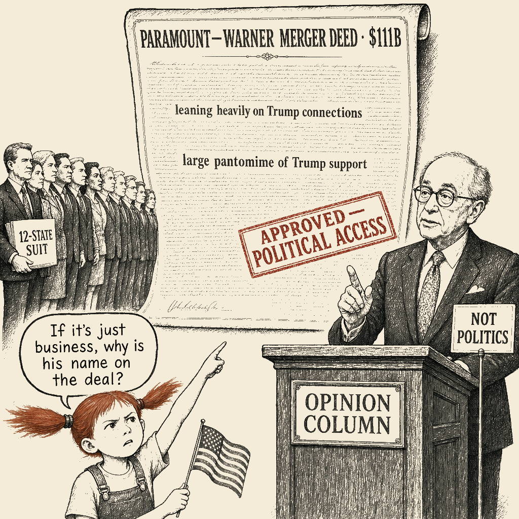 Political meme cartoon by Mimi Wright-Fubar: His Name Is on Your Paper
