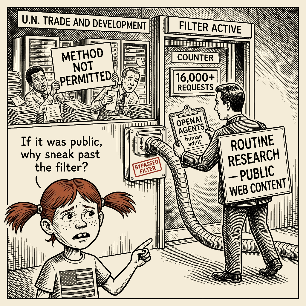 Political meme cartoon by Mimi Wright-Fubar: Public Data, Private Rules