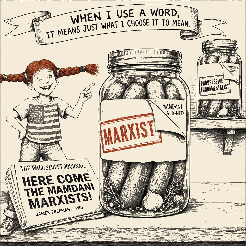 Political meme cartoon by Mimi Wright-Fubar: Same Can, New Label
