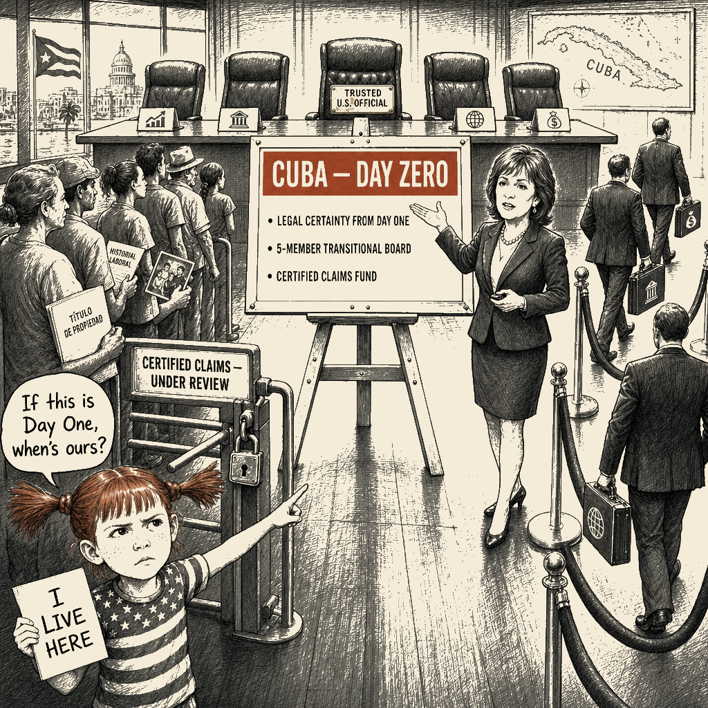 Political meme cartoon by Mimi Wright-Fubar: Series A for a Country