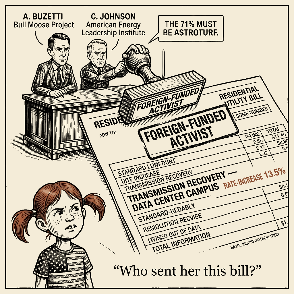 Political meme cartoon by Mimi Wright-Fubar: She Read the Bill First.