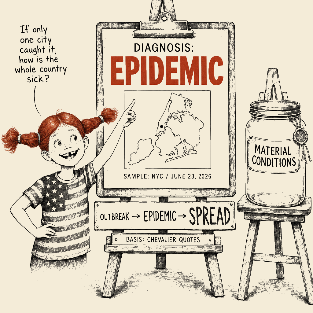 Political meme cartoon by Mimi Wright-Fubar: The Diagnosis Is the Disease