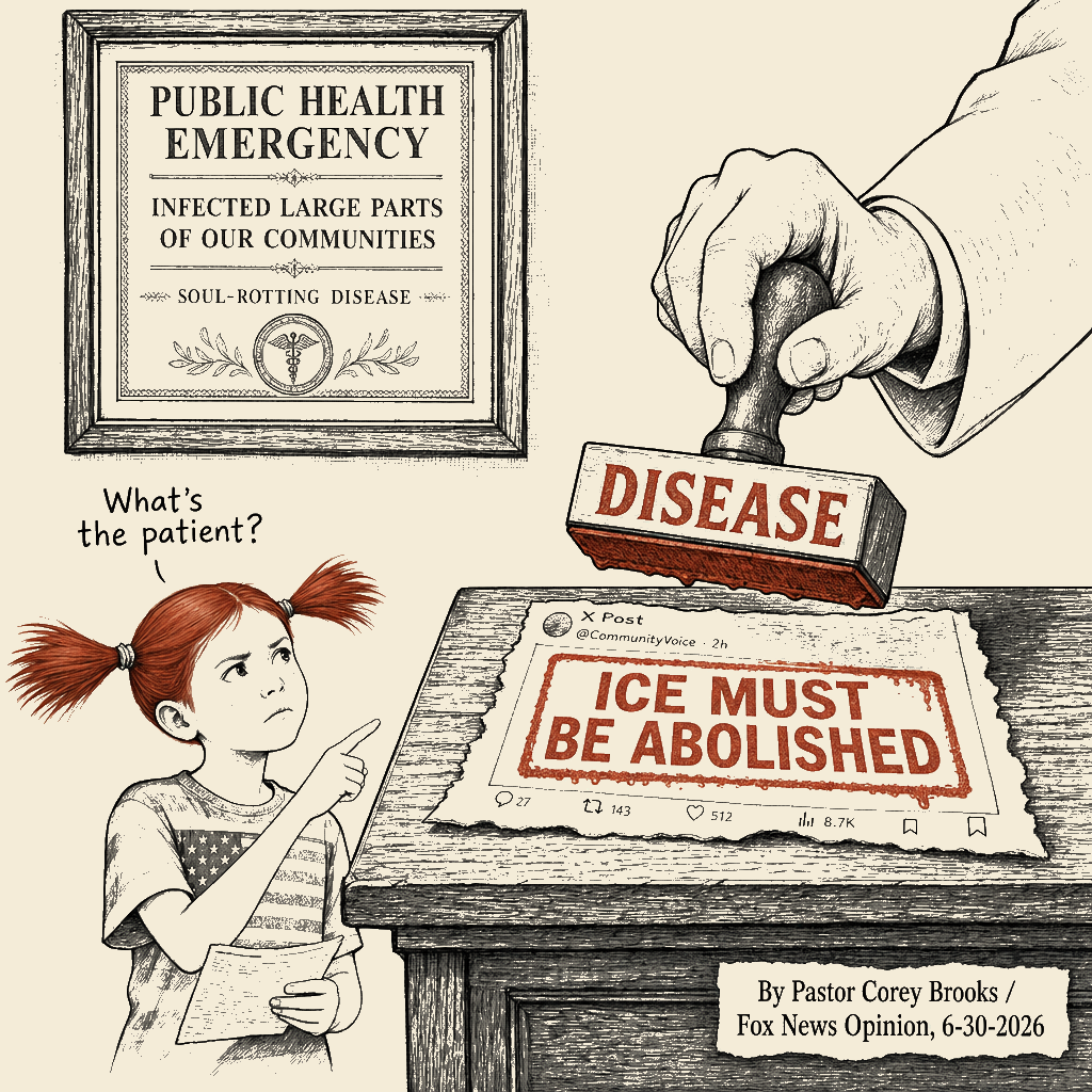 Political meme cartoon by Mimi Wright-Fubar: The Diagnosis