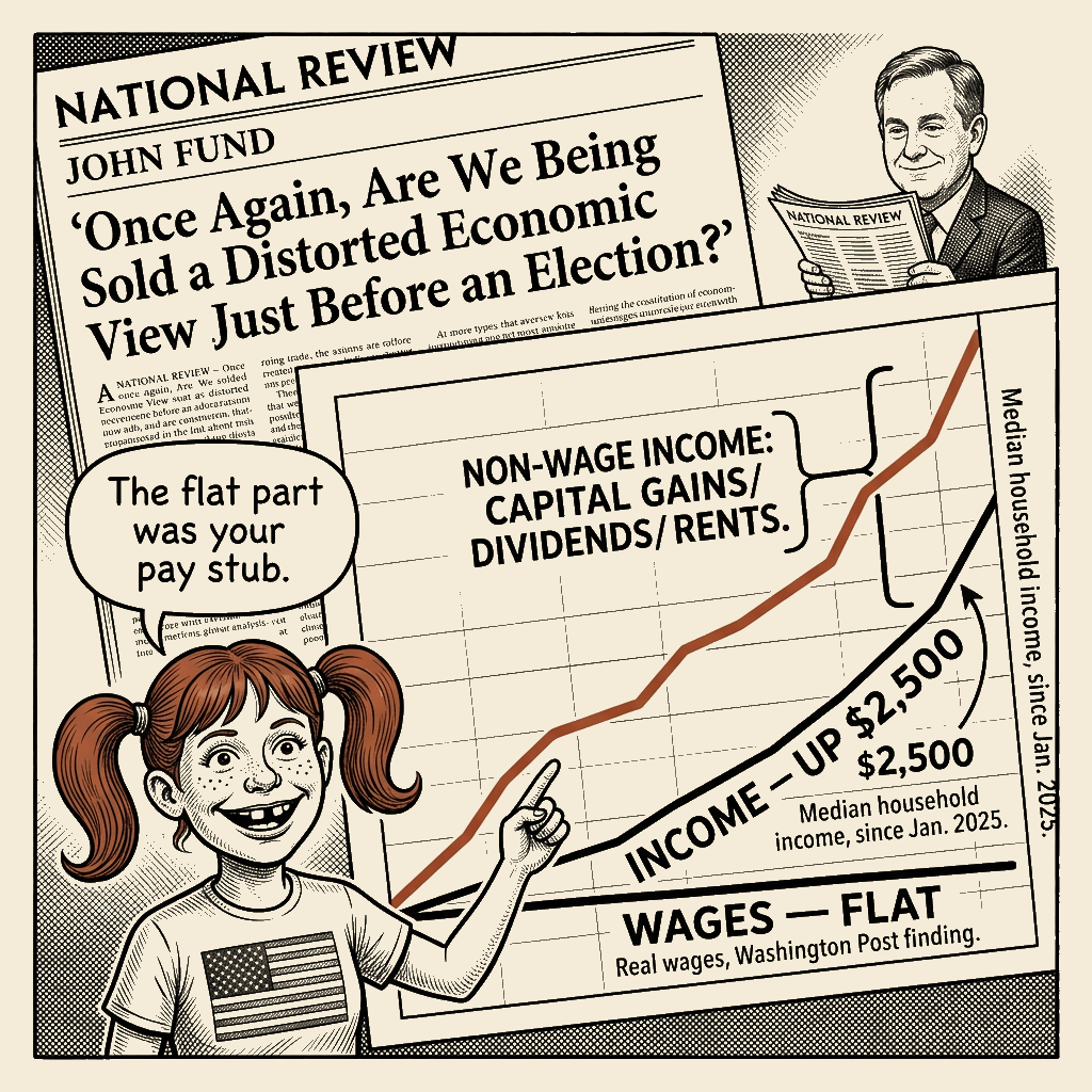 Political meme cartoon by Mimi Wright-Fubar: The Flat Part Was Yours