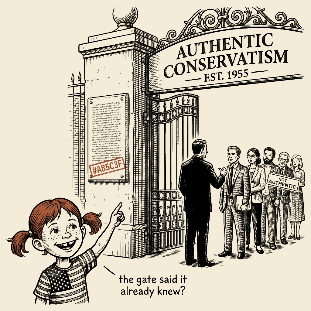 Political meme cartoon by Mimi Wright-Fubar: The Founding Document Gate