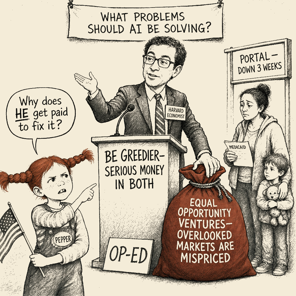 Political meme cartoon by Mimi Wright-Fubar: The General Contractor for the Fire