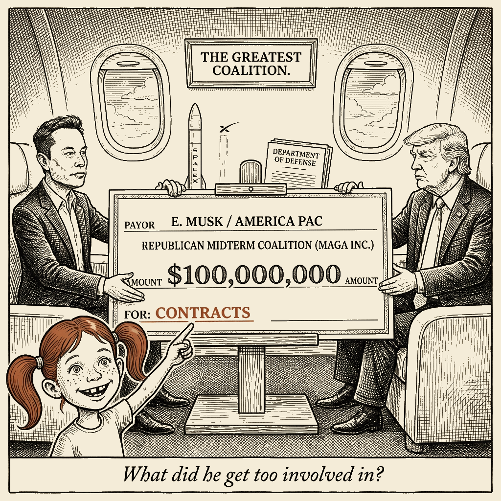 Political meme cartoon by Mimi Wright-Fubar: The Greatest Coalition