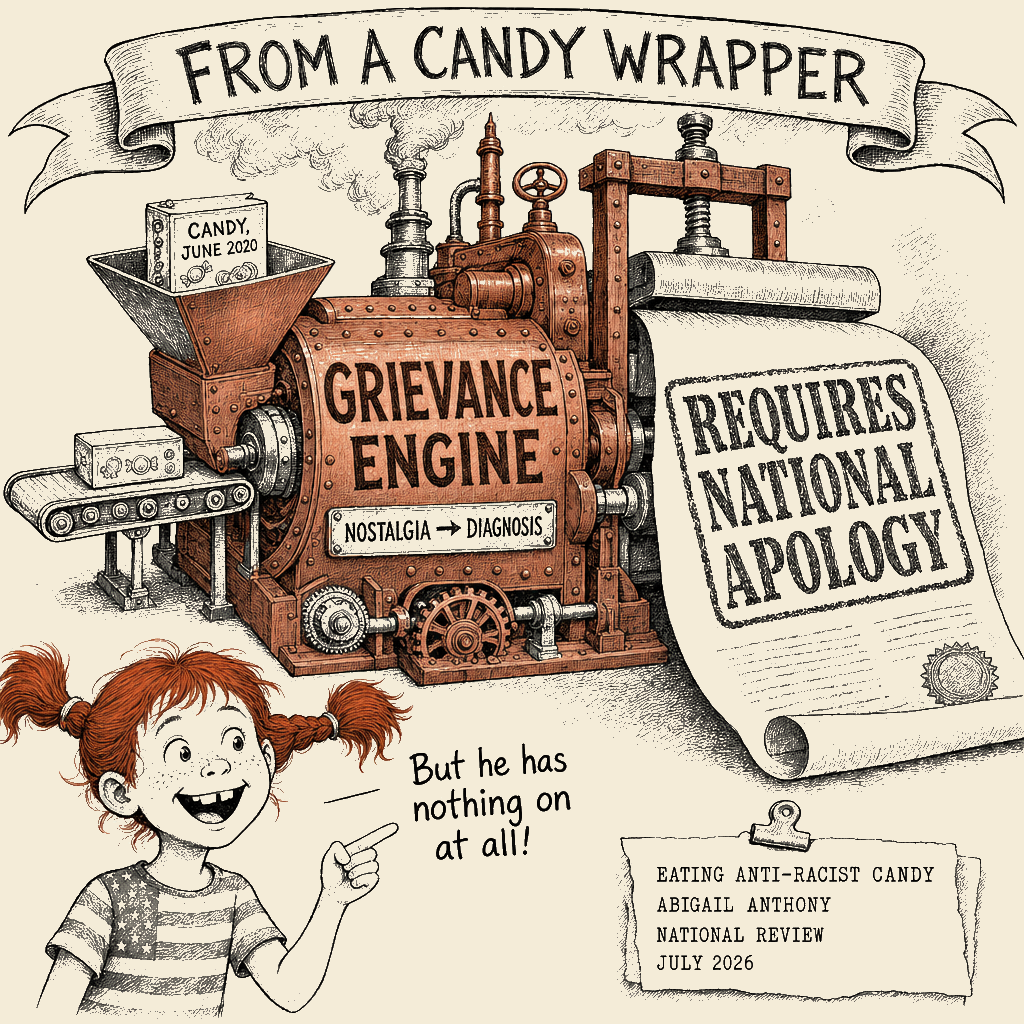 Political meme cartoon by Mimi Wright-Fubar: The Grievance Engine