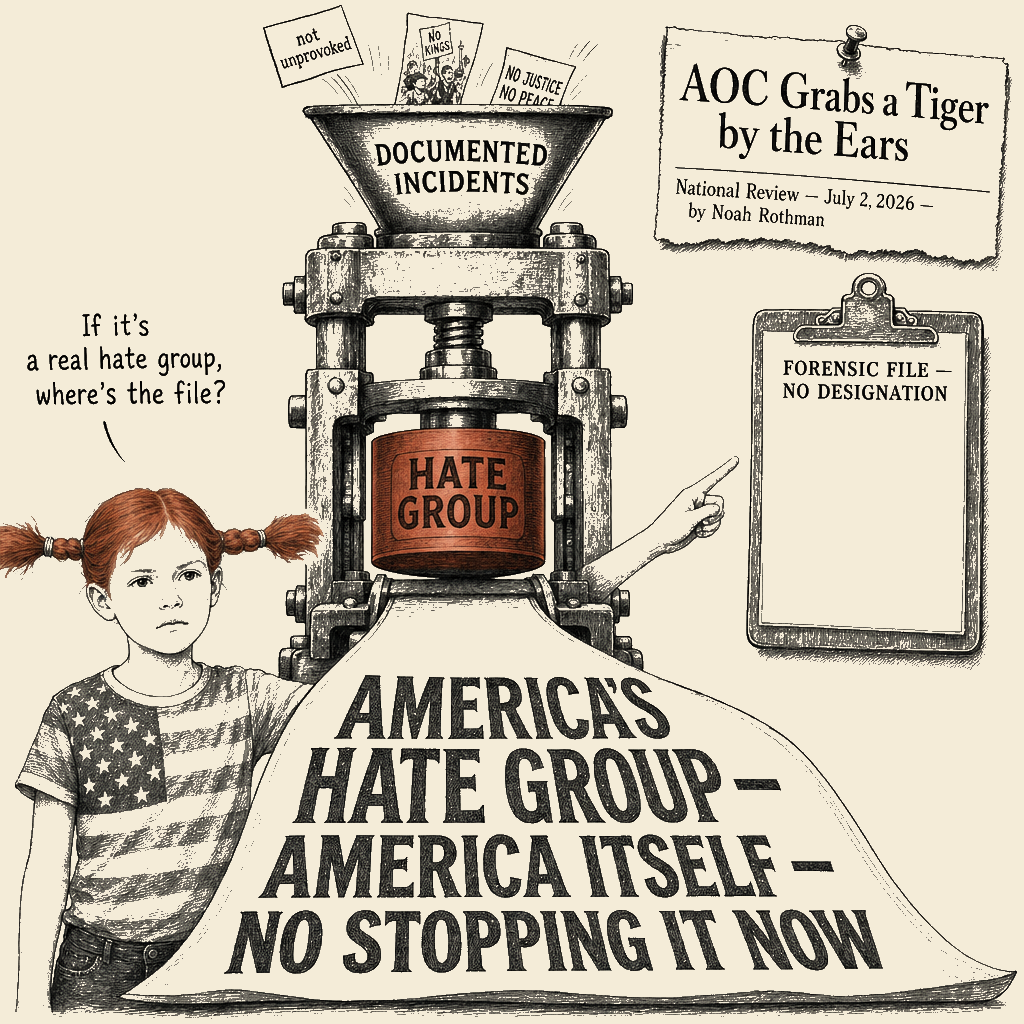 Political meme cartoon by Mimi Wright-Fubar: The Hate-Group Press: How a Sample of Real Receipts Gets Stamped into a…