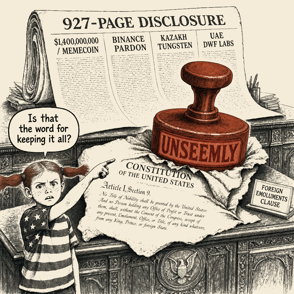 Political meme cartoon by Mimi Wright-Fubar: The Institutional Whitewash