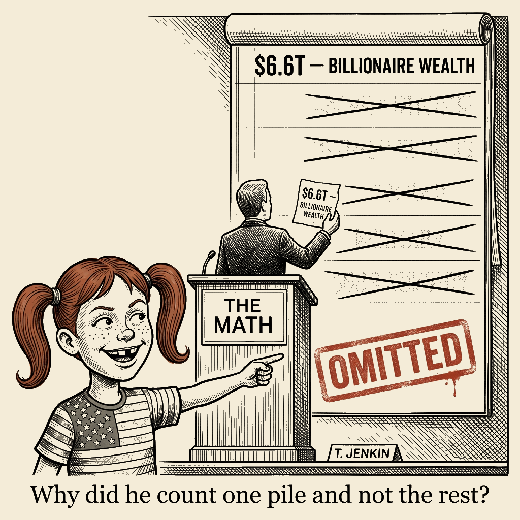 Political meme cartoon by Mimi Wright-Fubar: The Napkin
