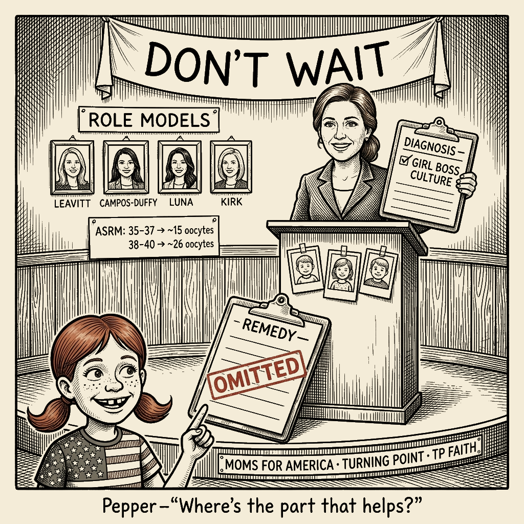 Political meme cartoon by Mimi Wright-Fubar: The Omitted Remedy