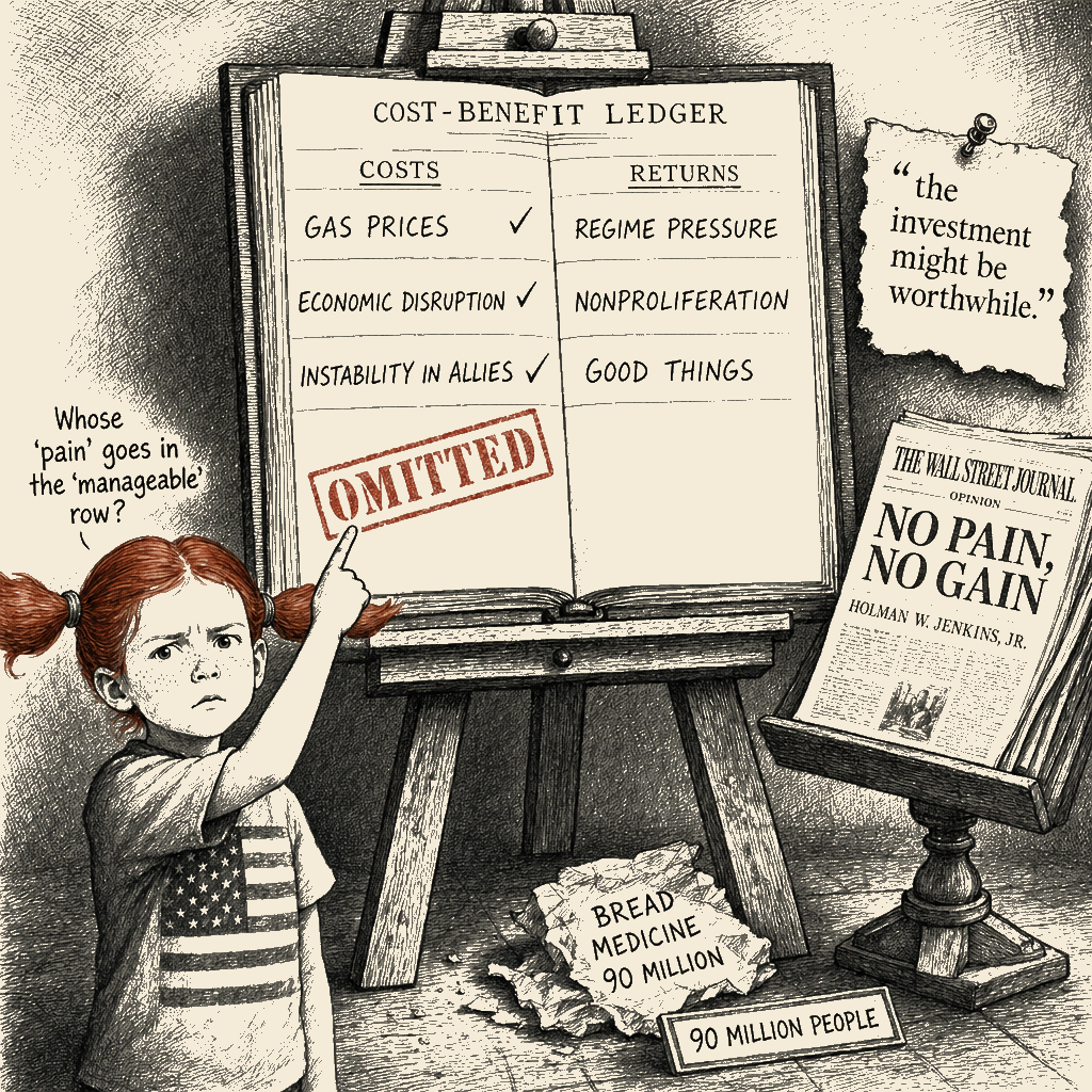 Political meme cartoon by Mimi Wright-Fubar: The Omitted Row