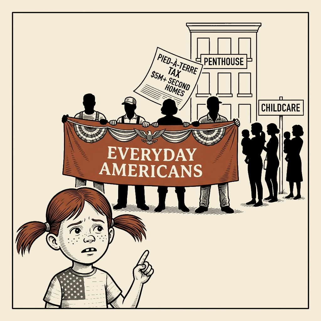Political meme cartoon by Mimi Wright-Fubar: The Patriot Shield