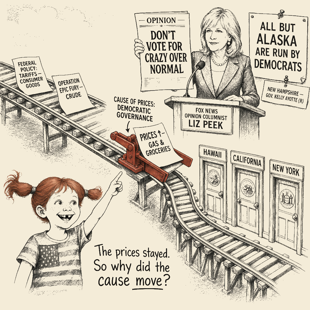 Political meme cartoon by Mimi Wright-Fubar: The Pivot Switch