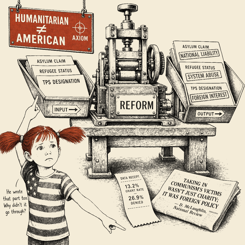 Political meme cartoon by Mimi Wright-Fubar: The Relabeling Machine