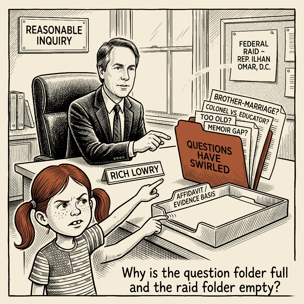 Political meme cartoon by Mimi Wright-Fubar: The Swirl Was the Evidence