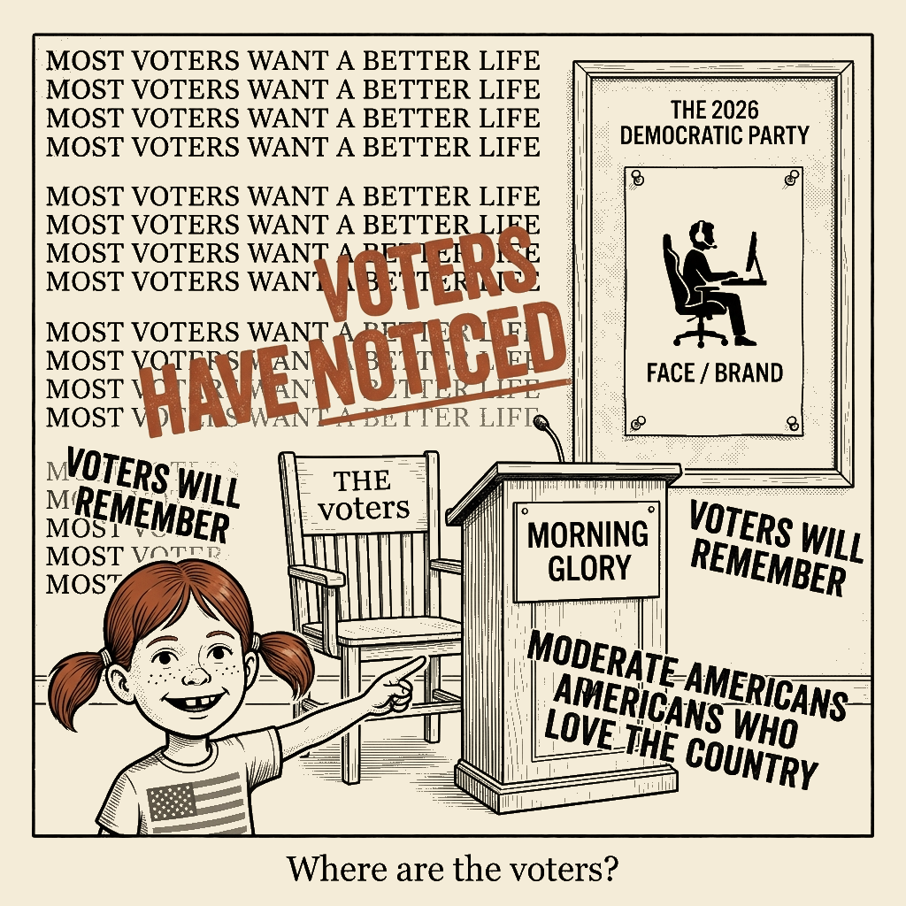 Political meme cartoon by Mimi Wright-Fubar: The Voters Who Were Never Asked