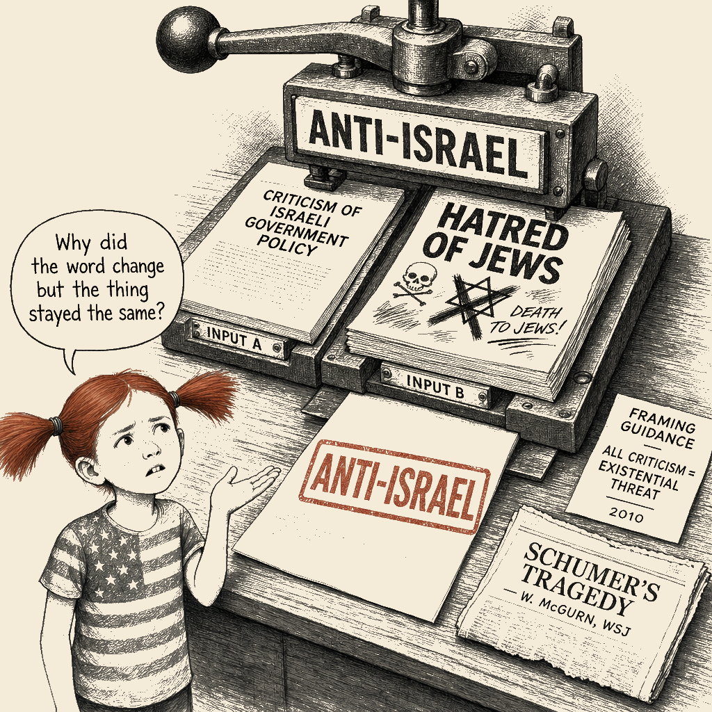 Political meme cartoon by Mimi Wright-Fubar: The Word Machine