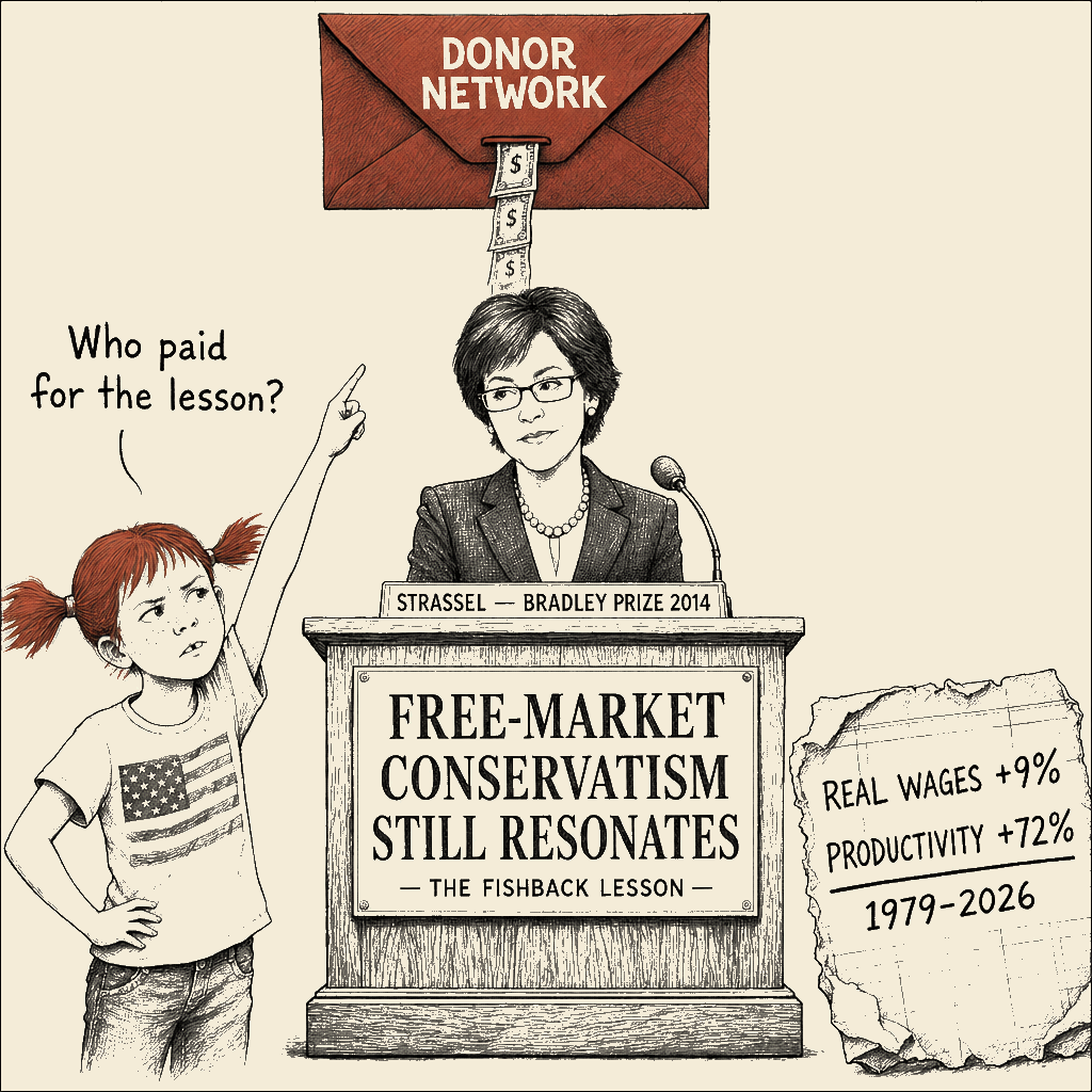 Political meme cartoon by Mimi Wright-Fubar: Who Paid for the Lesson?