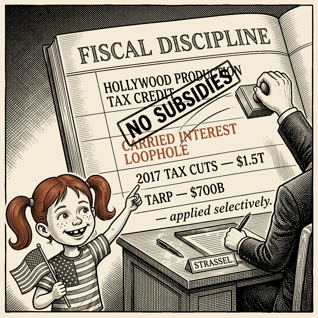 Political meme cartoon by Mimi Wright-Fubar: Why is the rule only for that one?
