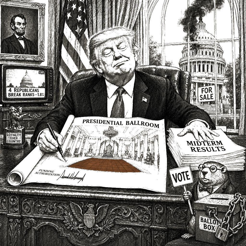 Editorial cartoon by Hector Rentier: The Breaker: I Let Them Defect—It’s the Biggest Trap in History, and I Don’t Care…
