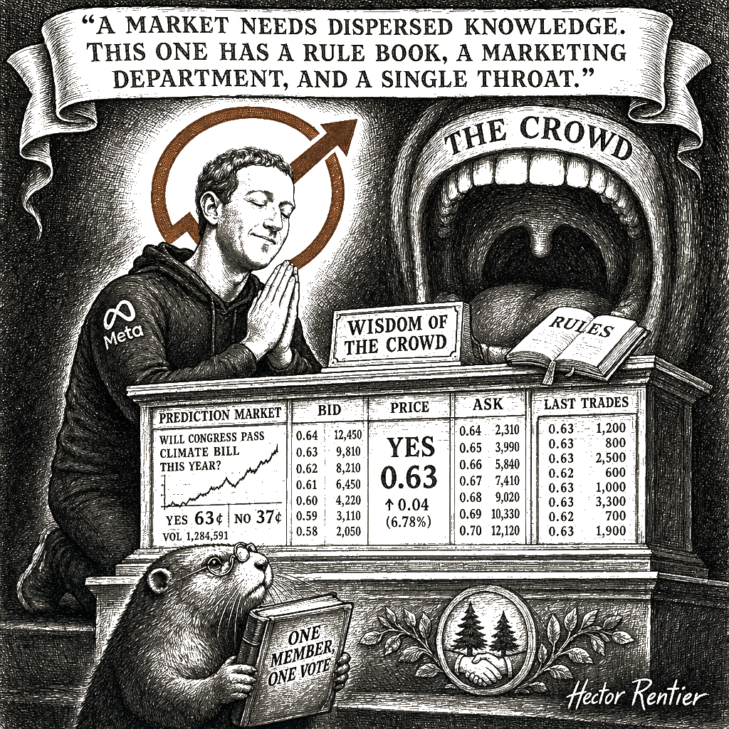 Editorial cartoon by Hector Rentier: The Casino in the Pocket Is the Final Enclosure