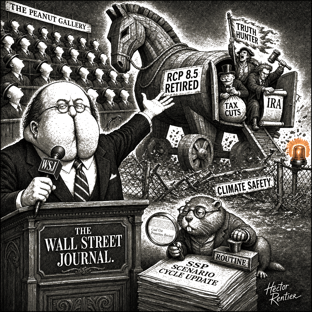 Editorial cartoon by Hector Rentier: The Core Mechanism