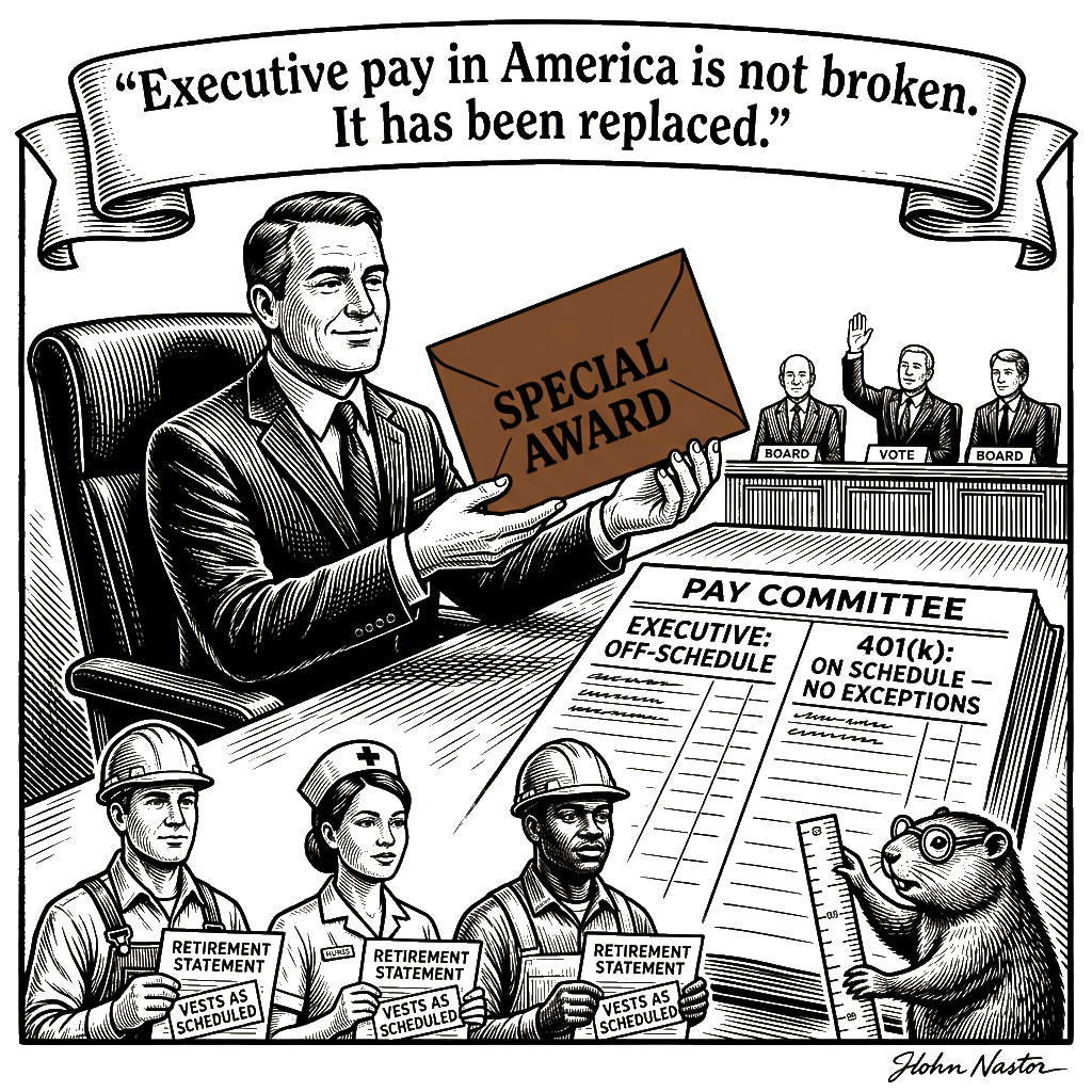Editorial cartoon by Hector Rentier: The Word "Special" Now Means Ransom