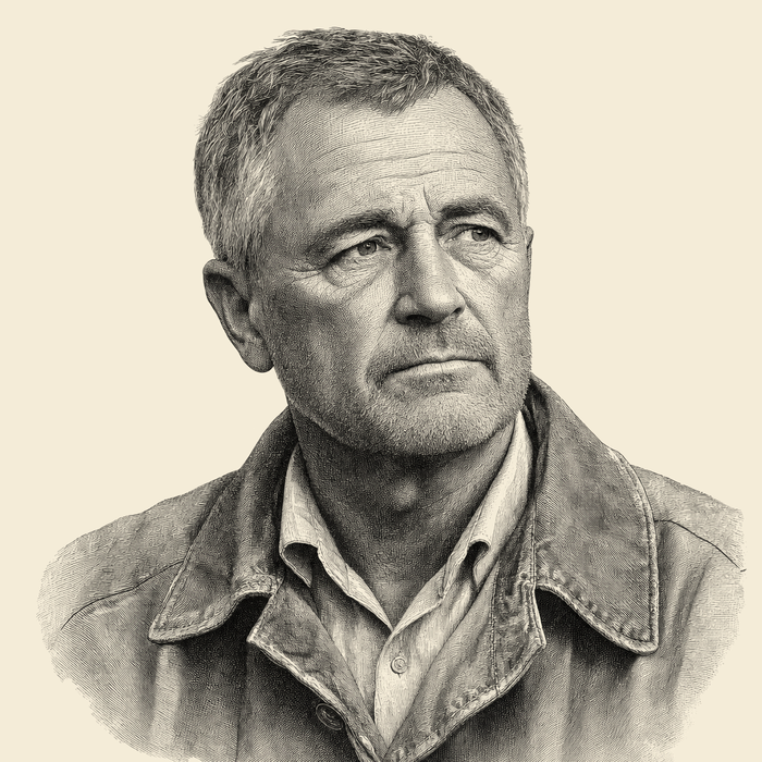 Engraved portrait of Wendell Burke